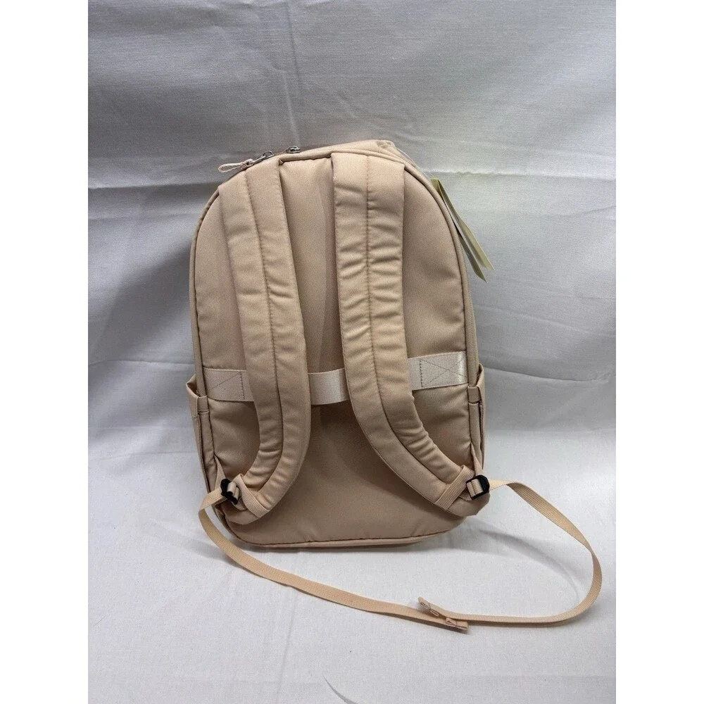 All In Motion Travel Backpack Laptop Bag 17” Beige Water Resistant Carry On NWT